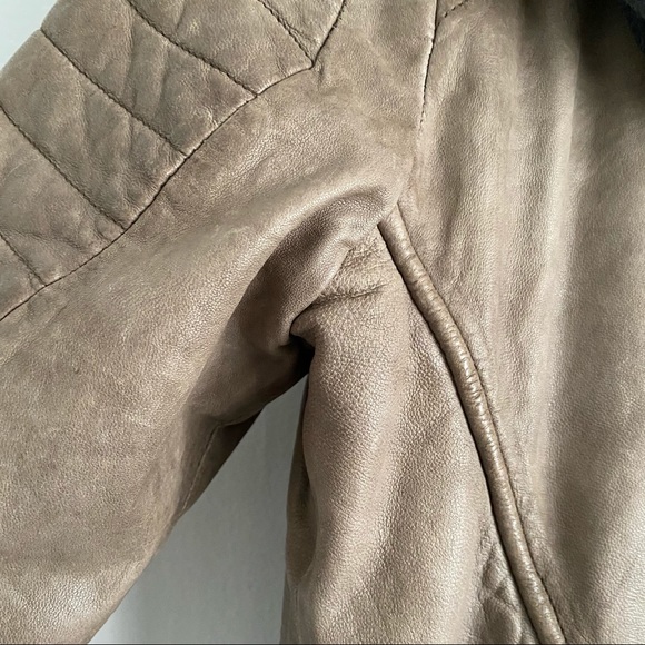 Doma Leather Jacket with Hood - Picture 7 of 16